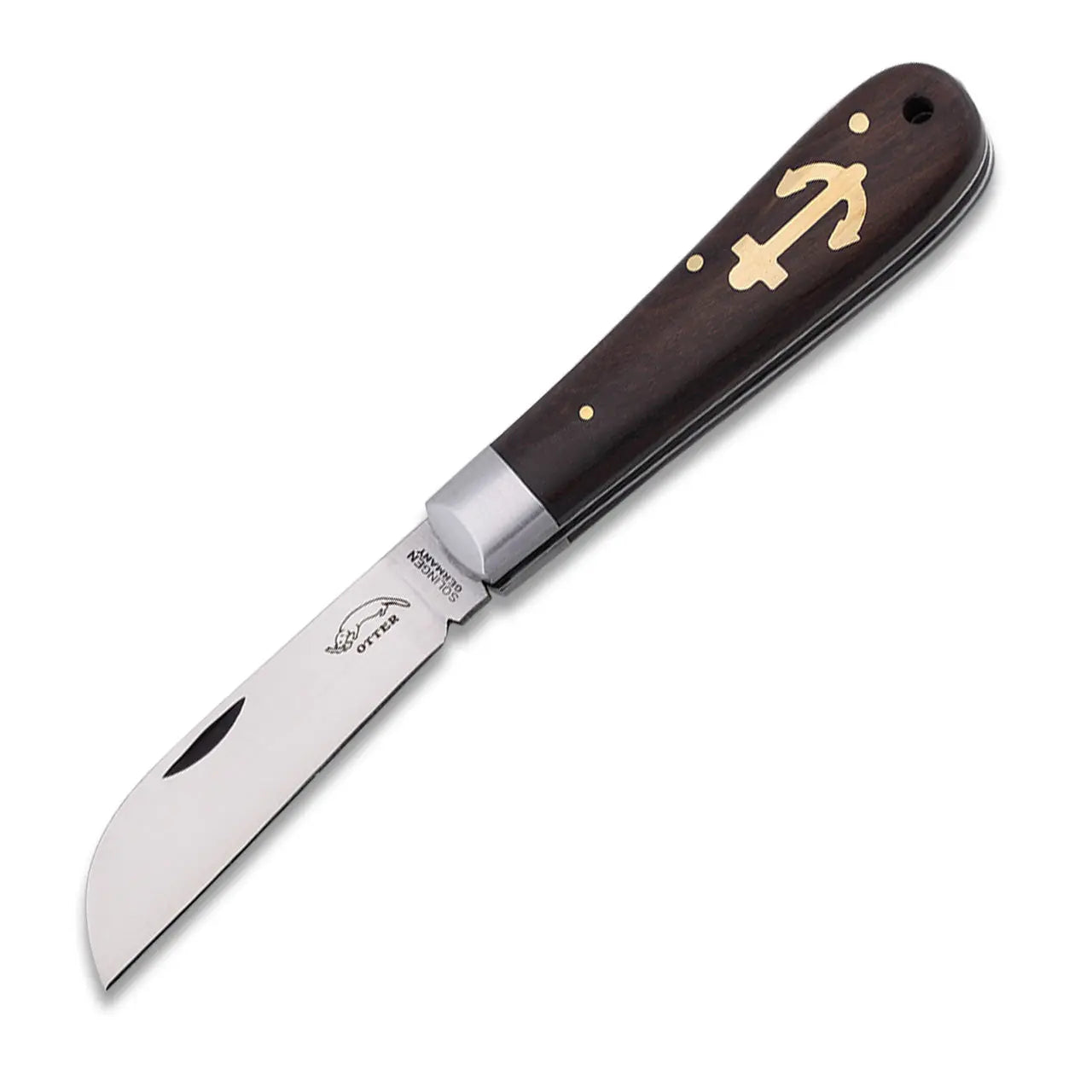 Otter Ankermesser Grenadill – Taschenmesser, C75 oder rostfrei, wahlweise mit Lederband
