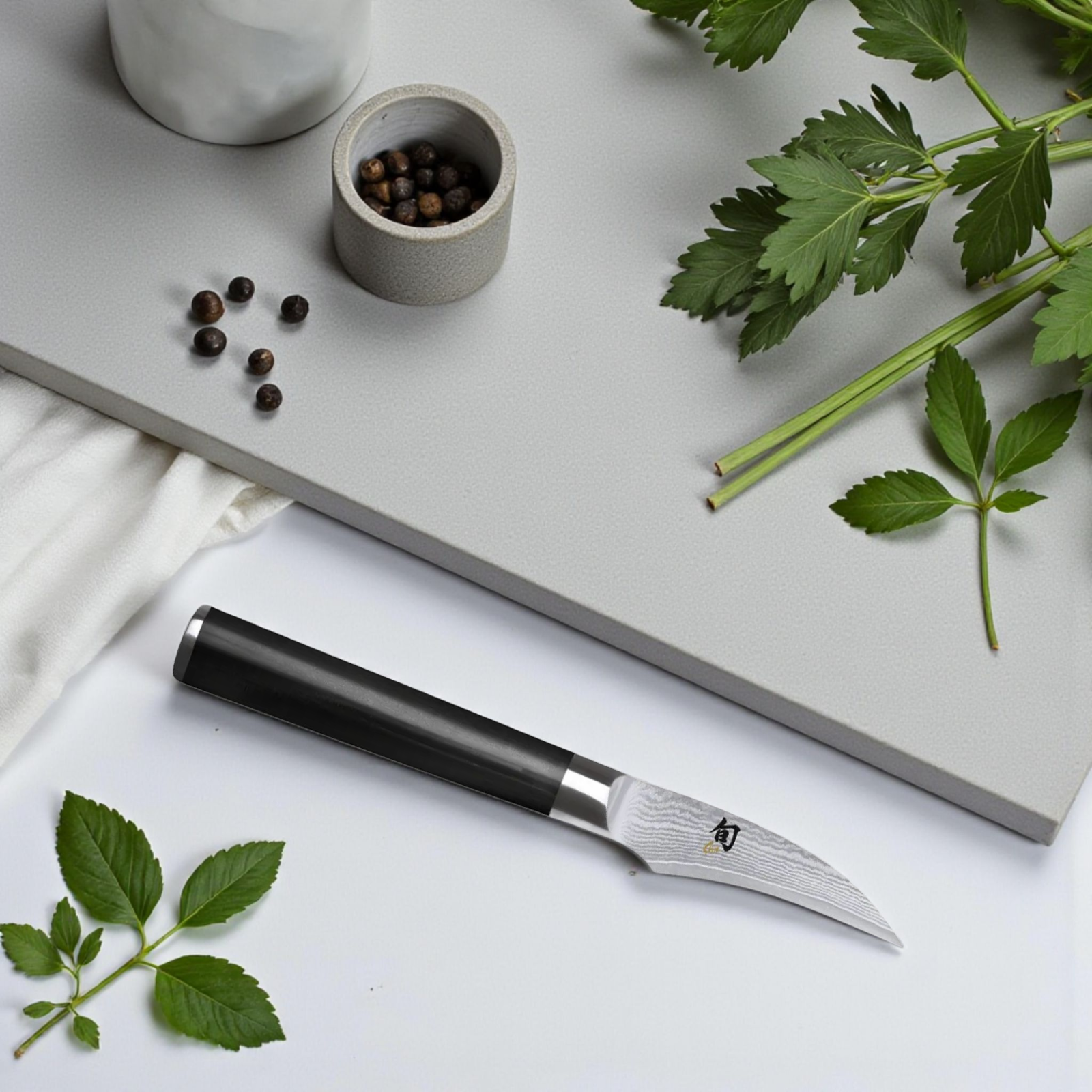 KAI Shun DM-0715 Schälmesser 6 cm – Damaszenerstahl, VG-MAX Kern, Pakka-Holzgriff