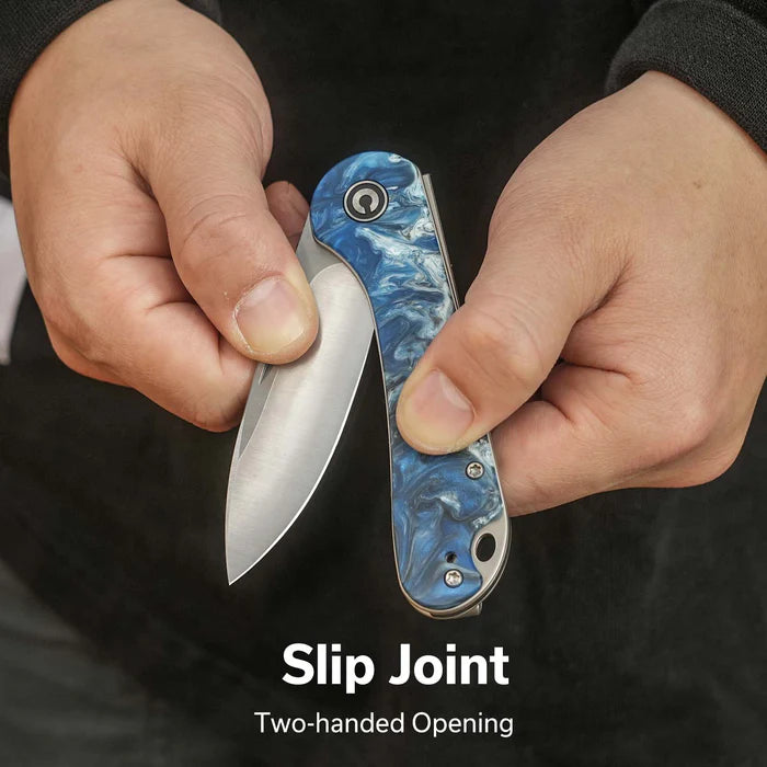 CIVIVI Elementum Slip Joint 14C28N – Blue Ocean Resin (C18062AJ-4)