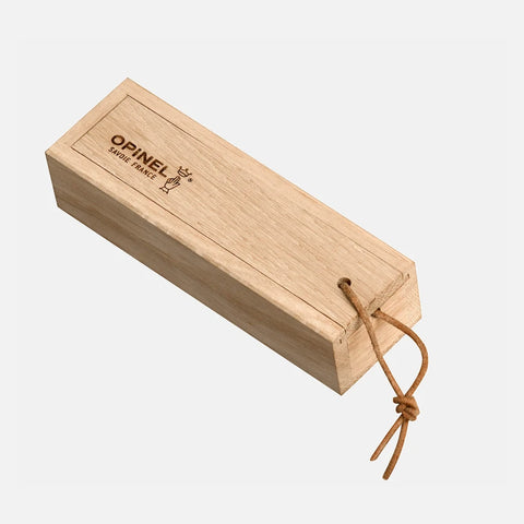 Opinel N°08 Ellipse – Luxus-Taschenmesser aus Ebenholz & Aluminium mit Geschenkbox