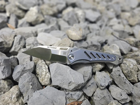 Midgards Messer Zaria Folder – massives Titan-Taschenmesser mit 14C28N Klinge & Pass-Through Lock Bar