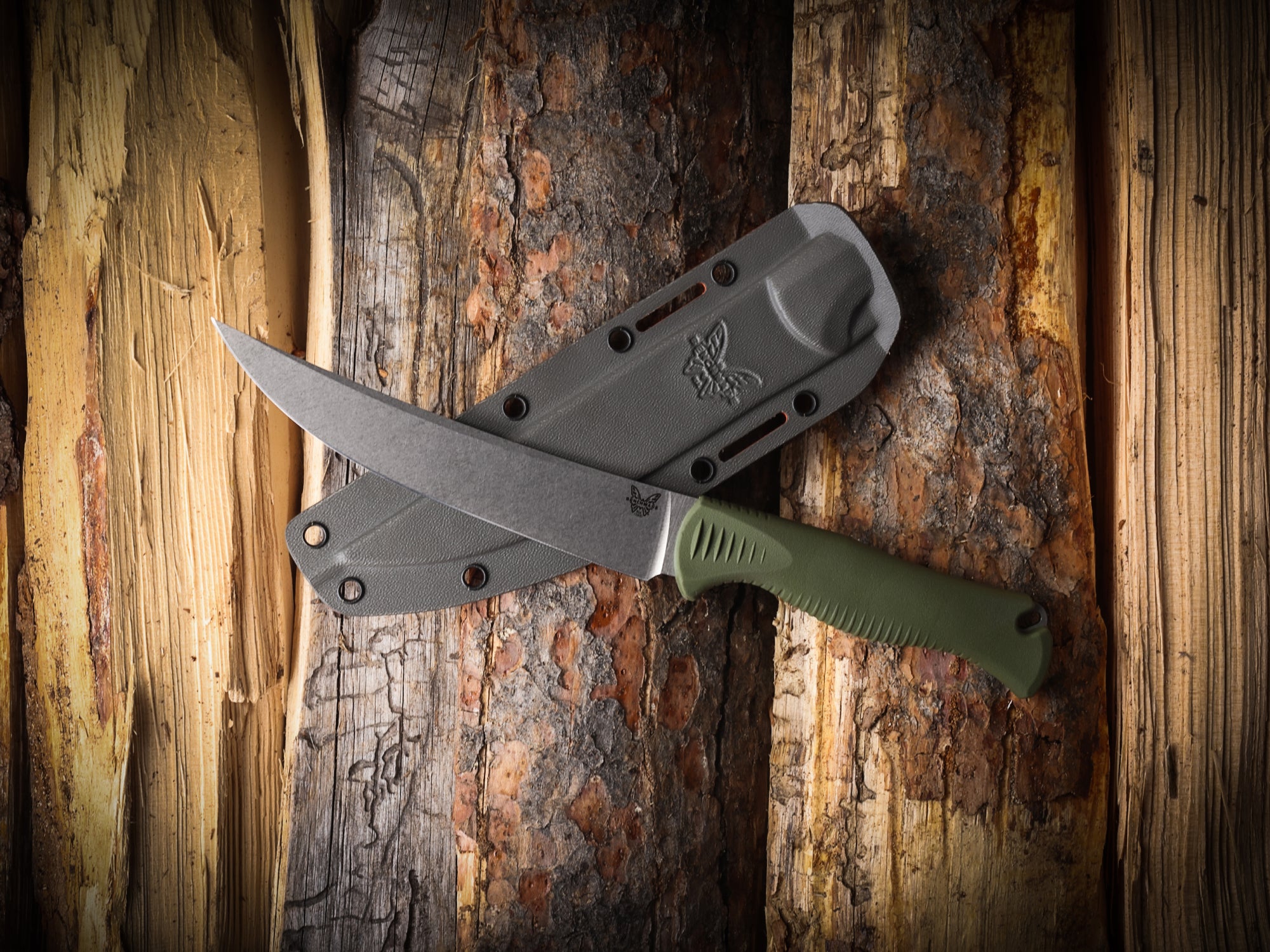 Benchmade 15505 Meatcrafter 4” – CPM-154 Stahl, Santoprene Griff, Boltaron Scheide