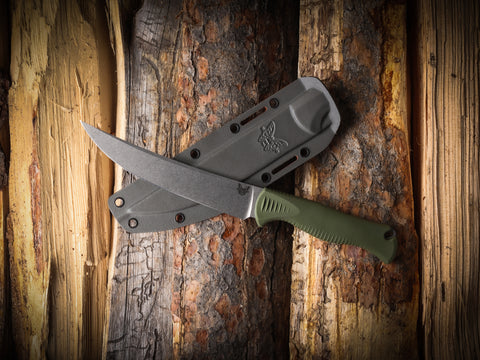 Benchmade 15500-04 Meatcrafter 6” – CPM-154 Stahl, Santoprene Griff, Boltaron Scheide