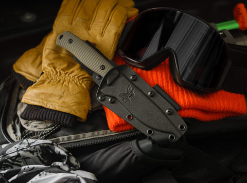 Benchmade 539GY Anonimus – CPM-CruWear Bushcraft Messer, OD Green G10 Griff