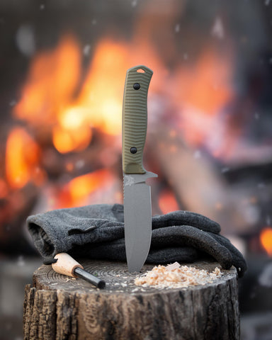 Benchmade 539GY Anonimus – CPM-CruWear Bushcraft Messer, OD Green G10 Griff