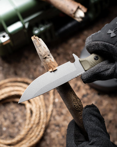 Benchmade 539GY Anonimus – CPM-CruWear Bushcraft Messer, OD Green G10 Griff