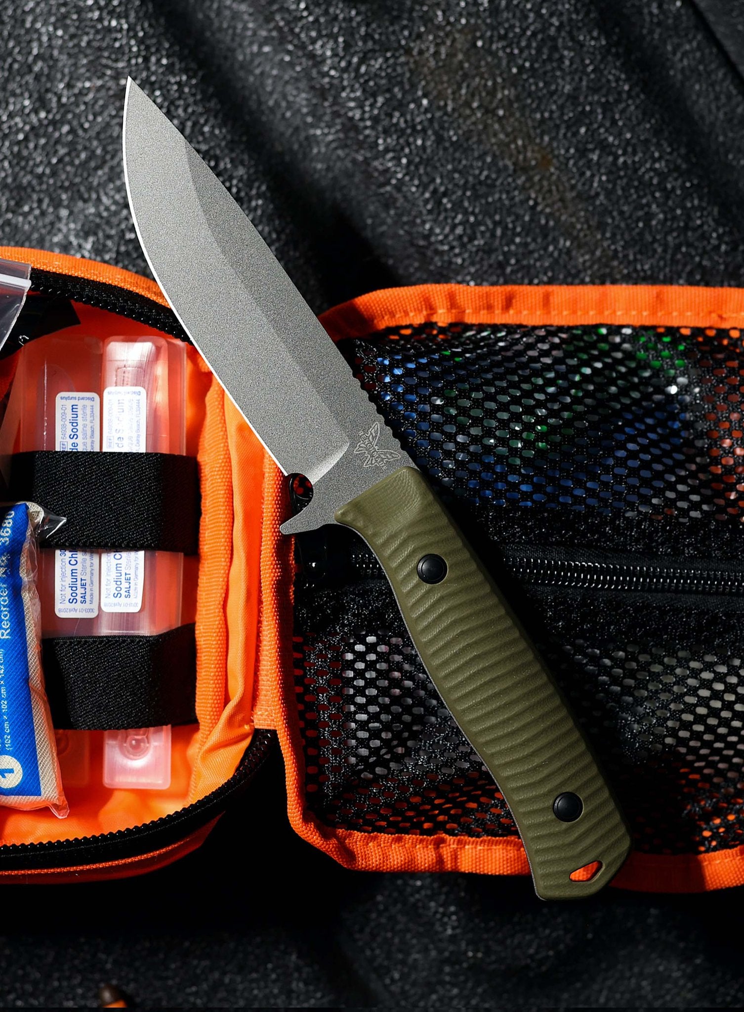 Benchmade 539GY Anonimus – CPM-CruWear Bushcraft Messer, OD Green G10 Griff