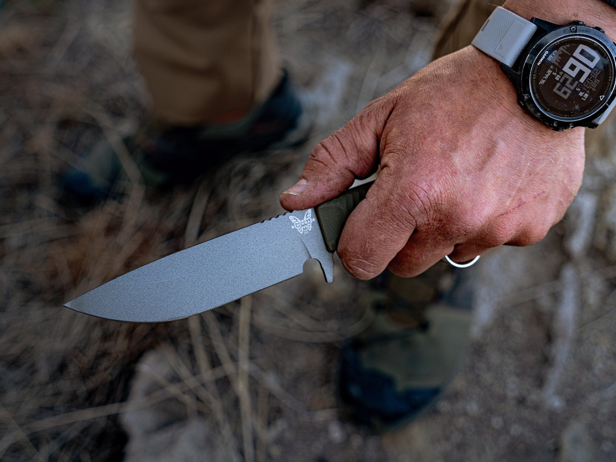 Benchmade 539GY Anonimus – CPM-CruWear Bushcraft Messer, OD Green G10 Griff