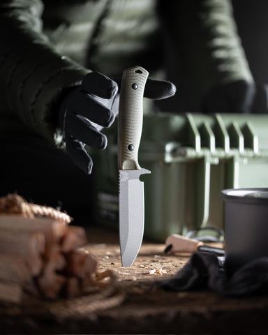 Benchmade 539GY Anonimus – CPM-CruWear Bushcraft Messer, OD Green G10 Griff