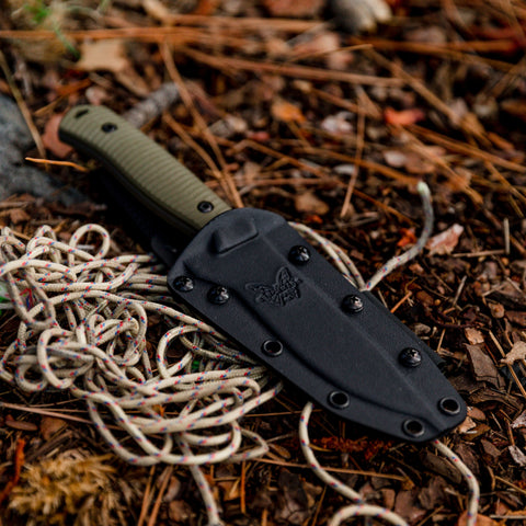 Benchmade 539GY Anonimus – CPM-CruWear Bushcraft Messer, OD Green G10 Griff