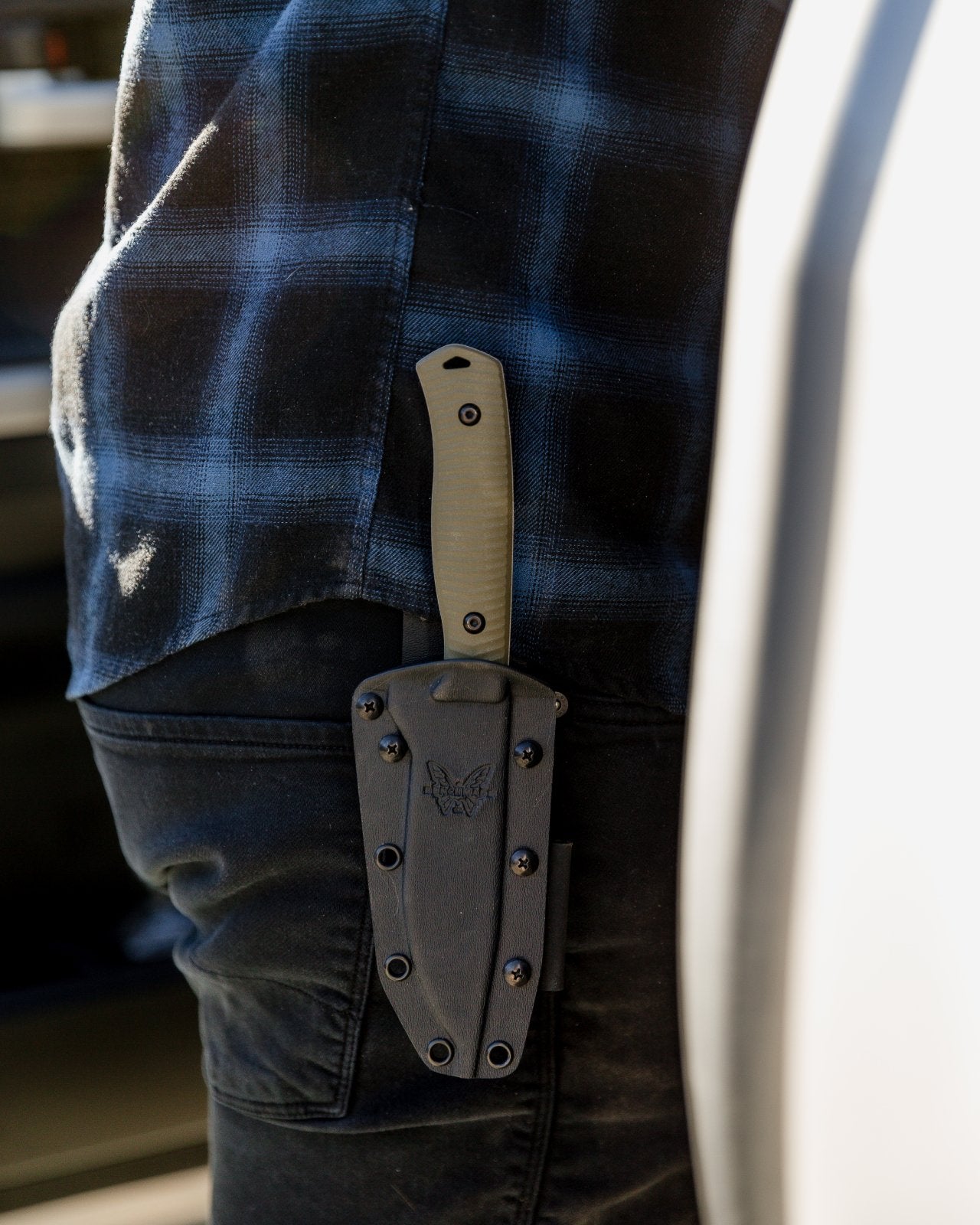 Benchmade 539GY Anonimus – CPM-CruWear Bushcraft Messer, OD Green G10 Griff