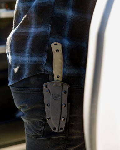 Benchmade 539GY Anonimus – CPM-CruWear Bushcraft Messer, OD Green G10 Griff