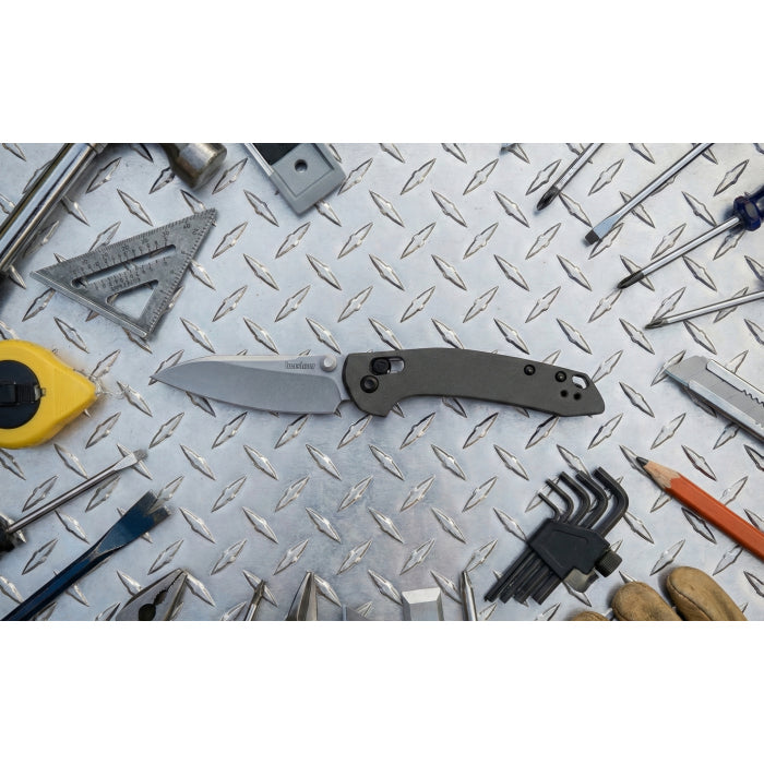 Kershaw Duster Taschenmesser – Kompaktes EDC mit 8Cr13MoV Stahl, DuraLock & GRN Griff Kershaw
