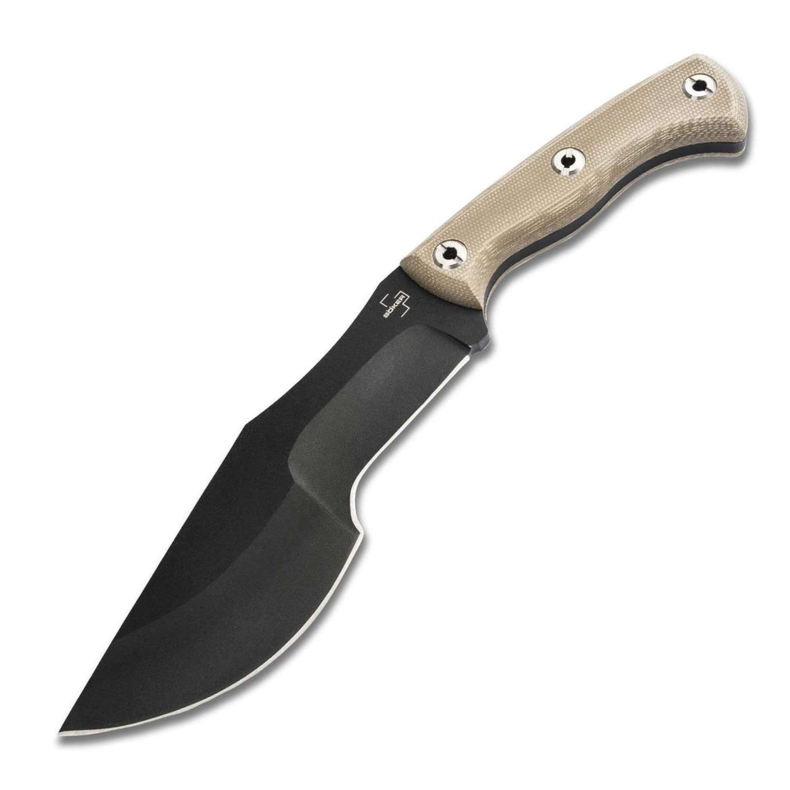 Böker Plus Tracker 2.0 – 1095 Carbonstahl, Micarta, Kydexscheide – Design Dave Wenger, Survivalmesser