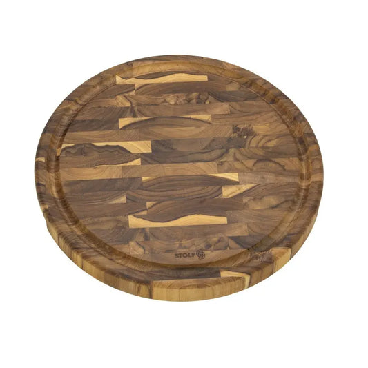 Stolf Teakholz Schneidebrett Supreme - rund - 35 cm - GMELCH