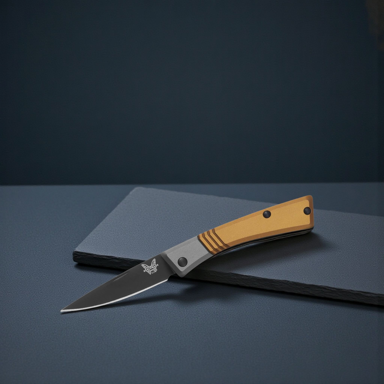 Benchmade 315BK-01 Successor – Burnt Brass Aluminium | M390 | Slip Joint | Made in USA