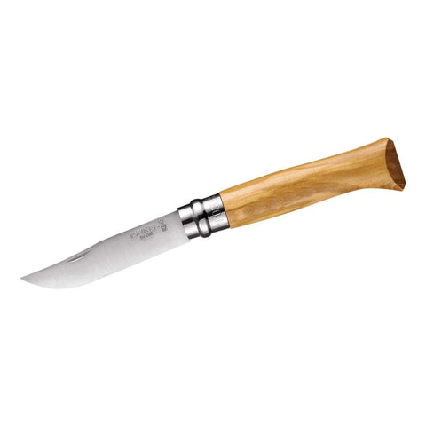 Opinel N°08 Olivenholz – Elegantes Taschenmesser mit Edelstahlklinge & mediterranem Holzgriff