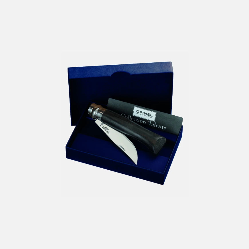 Opinel N°08 Ebenholz – Luxus-Taschenmesser mit tiefschwarzem Holzgriff & polierter Edelstahlklinge
