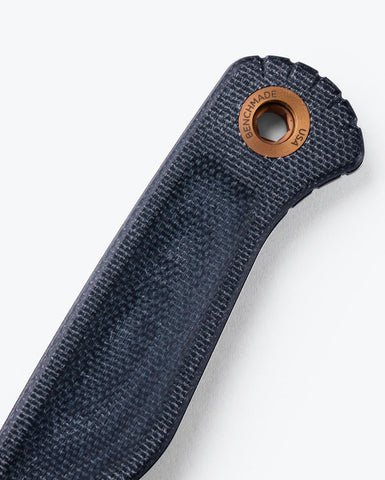 Benchmade 203-04 Dacian Stonewash – MagnaCut Fixed Blade mit Denim Micarta & Lederscheide