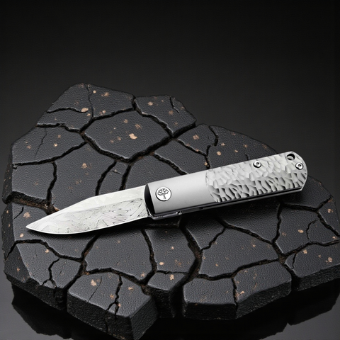 Böker BRLW Meteoritendamast Platinum Edition – Luxus-Taschenmesser mit Meteoritendamast-Klinge & Titangriff