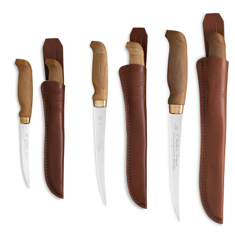 Marttiini Superflex Fischfiletiermesser – Extrem flexibles Filetiermesser, Birkenholzgriff, 10cm, 15cm oder 19 cm