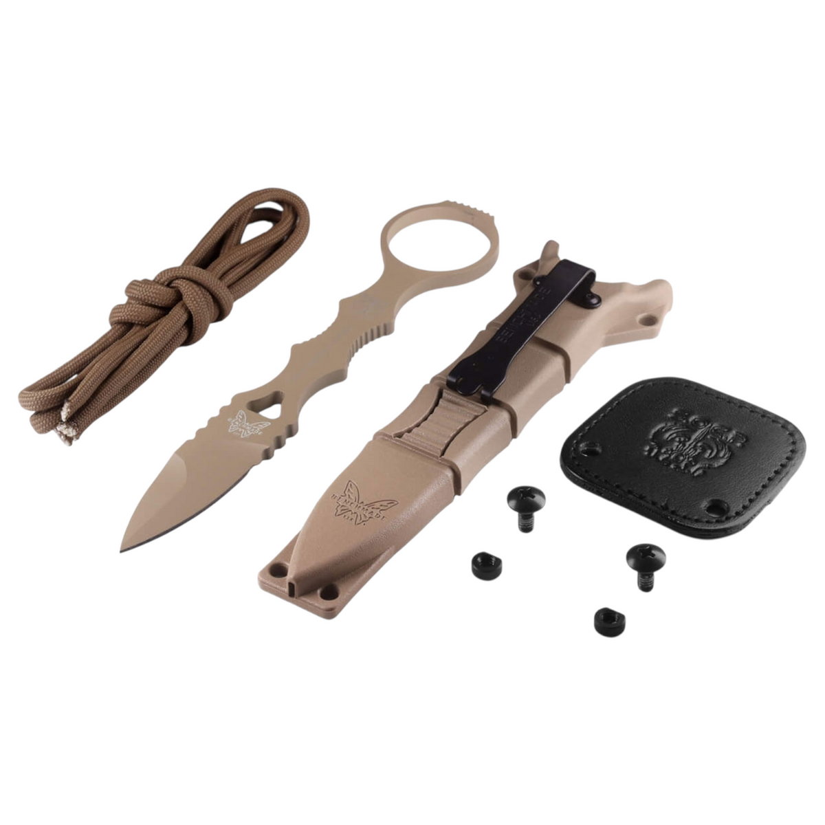 Benchmade Mini SOCP Dagger Sand – Feststehender Dolch 440C | Spear-Point | Cerakote | Kydex