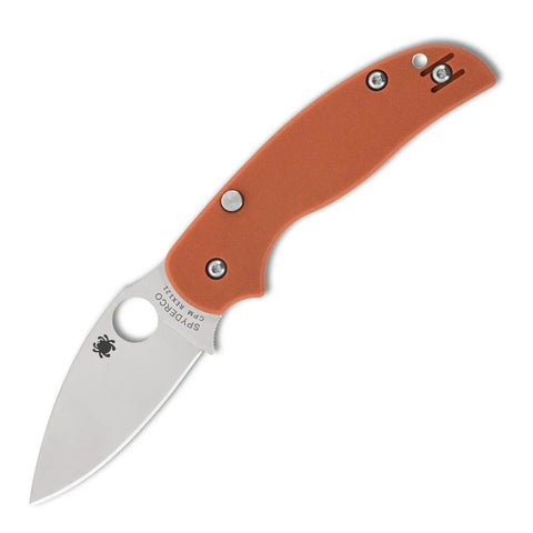 Spyderco C123GPBOR Sage 6 Orange G10 – CPM REX 121 – Button Release Compression Lock – Reveal 20 (2026) Spyderco