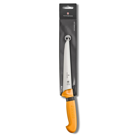 Victorinox Swibo Stechmesser 21 cm gerade – Victorinox Profi-Messer für Fleischverarbeitung und Metzgerei 5.8411.18