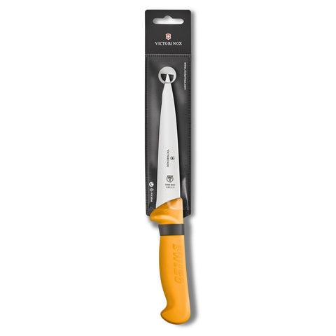 Victorinox Swibo Ausbein- und Stechmesser – 15 cm, gerade Klinge, orange, mit SB-Hülle 5.8412.15
