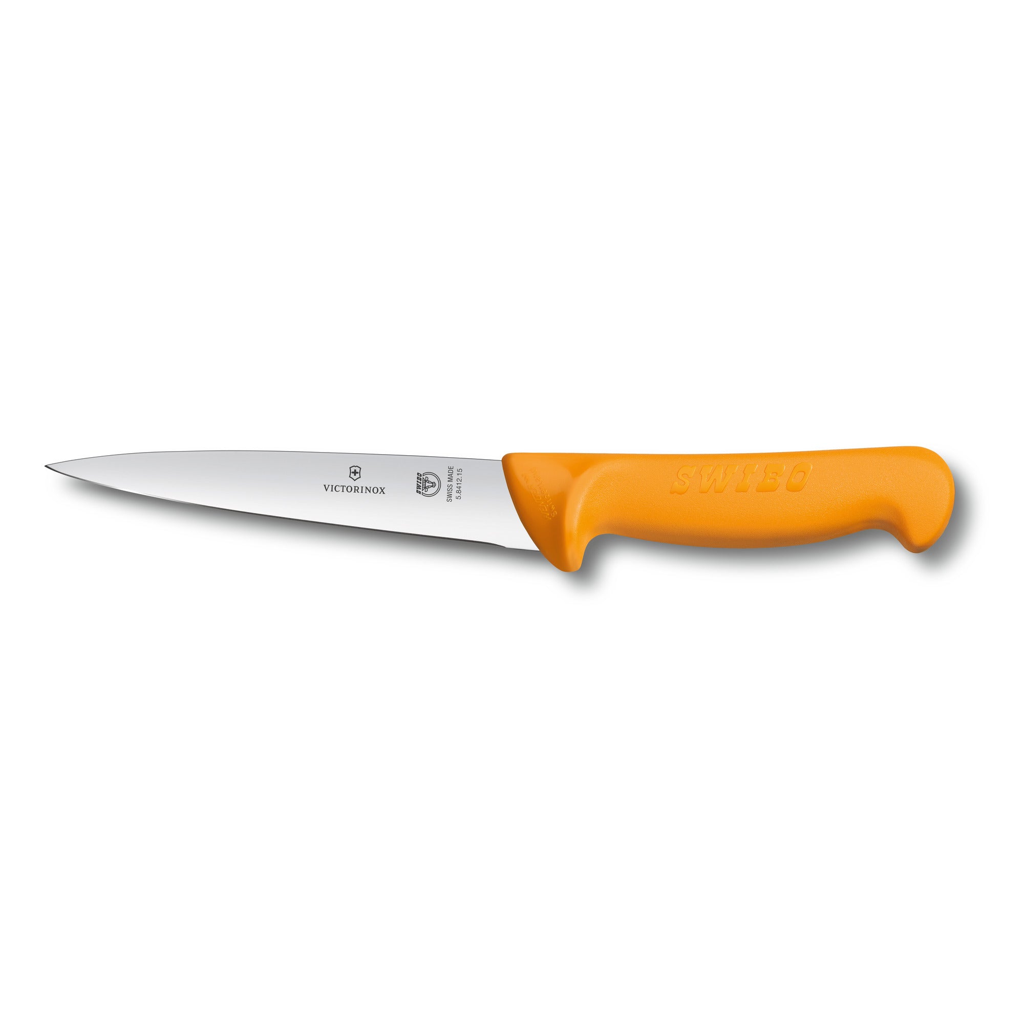 Victorinox Swibo Ausbein- & Stechmesser 13 cm – Gerade Klinge, Profiqualität, Orange 5.8412.13