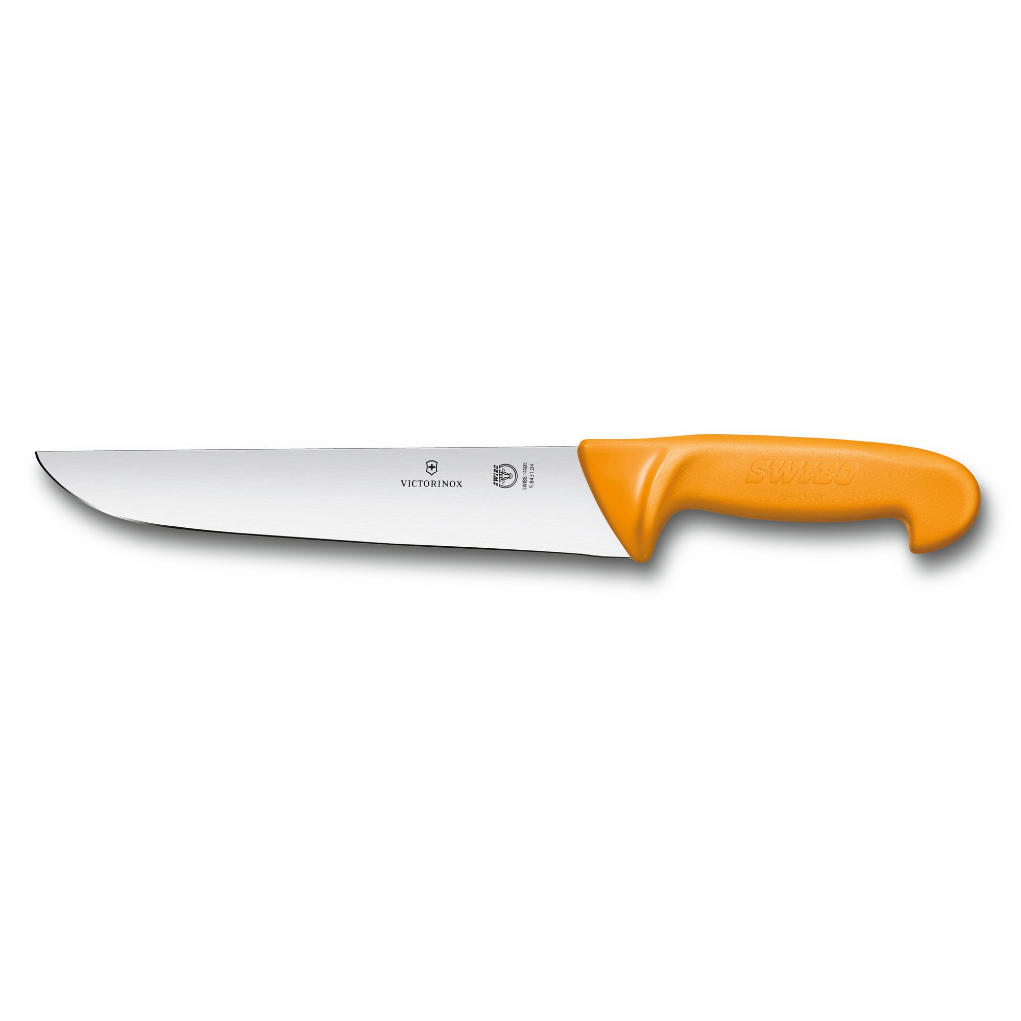 Victorinox Swibo Schlachtmesser 24 cm gerade – Victorinox Profi-Fleischmesser in Orange 5.8431.24