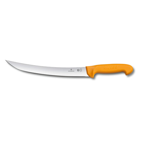 Victorinox Swibo Schlachtmesser mit gebogener 22 cm Klinge – ideal für präzises Arbeiten. Ergonomisch, robust & spülmaschinenfest 5.8435.22