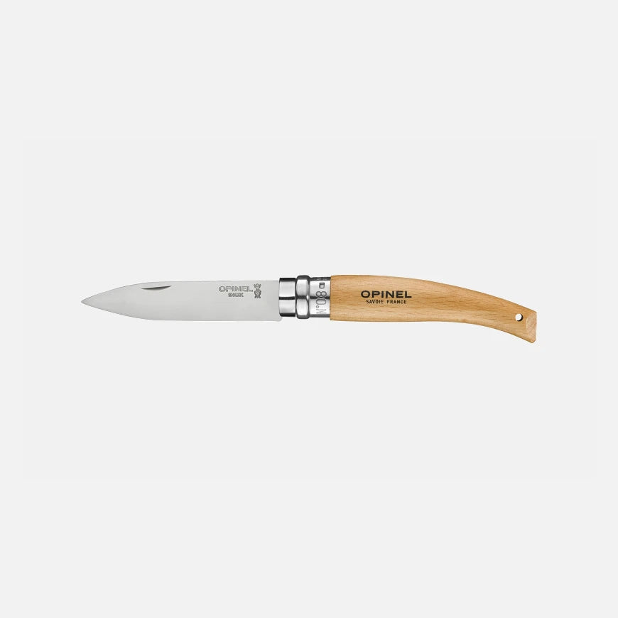 Opinel Gartenmesser N°08 – Robustes Unkraut- & Erntemesser mit Edelstahlklinge & Buchenholzgriff