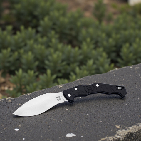 Midgards Messer EDC Kukri Schwarz – Backlock Taschenmesser