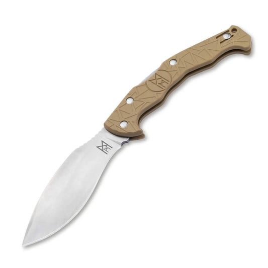 Midgards Messer EDC Kukri Ocker – Zweihand-Taschenmesser mit Backlock & 9 cm Klinge Midgards-Messer