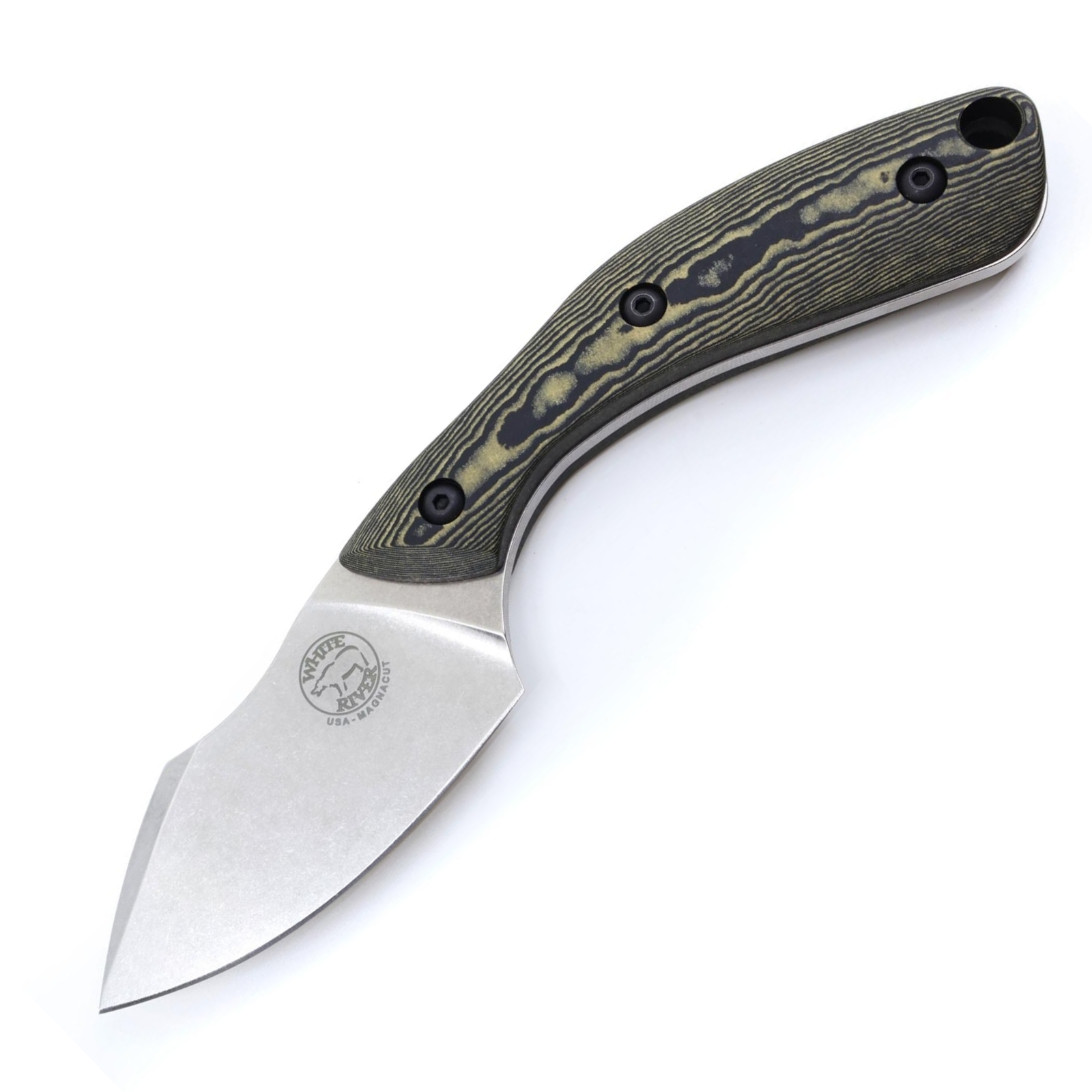 White River Apex Maple / Black Richlite – MagnaCut Fixed Blade EDC | Made in USA