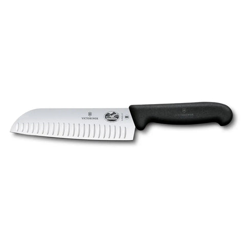 Victorinox Fibrox Santokumesser 17 cm – Profi-Küchenmesser mit Kullenschliff