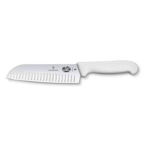 Victorinox Fibrox Santokumesser 17 cm – Profi-Küchenmesser mit Kullenschliff