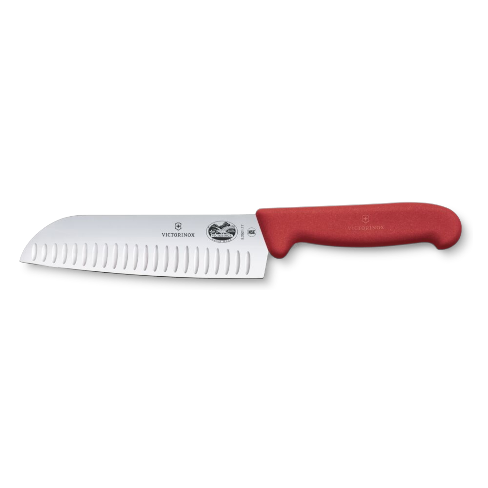 Victorinox Fibrox Santokumesser 17 cm – Profi-Küchenmesser mit Kullenschliff