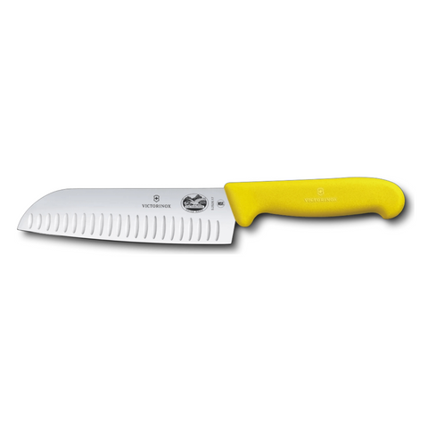 Victorinox Fibrox Santokumesser 17 cm – Profi-Küchenmesser mit Kullenschliff