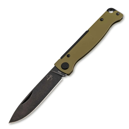 Böker Plus Atlas OD Green – leichtes, robustes §42a-konformes EDC-Taschenmesser Böker Plus