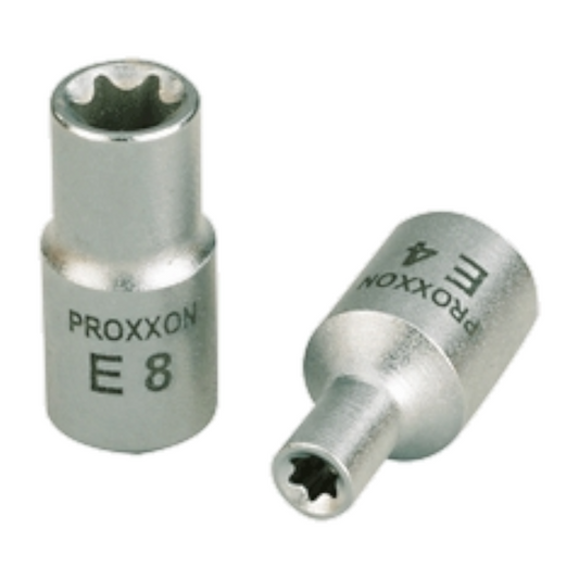 PROXXON 1/4'' - Außen-TX-Einsatz E 4 - E 10  CrV-Stahl Nuss