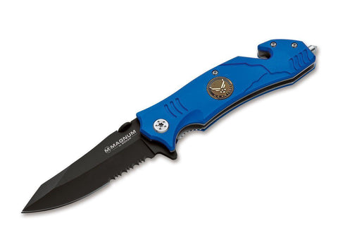 Böker Magnum Rettungsmesser Glasbrecher Gurtschneider Hosenclip rostfrei  scharf