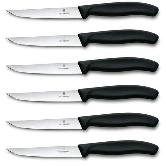 Victorinox Swiss Classic Steakmesser Set Glattschliff (6-teilig, 11 cm) – präzise Schnitte bei jedem Steak Victorinox