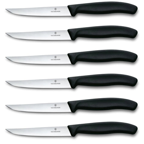 Victorinox Swiss Classic Steakmesser Set Glattschliff (6-teilig, 11 cm) – präzise Schnitte bei jedem Steak Victorinox