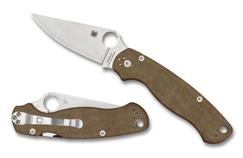 Spyderco C81MPCW2 Para Military 2 – CPM CruWear, Canvas Micarta, USA