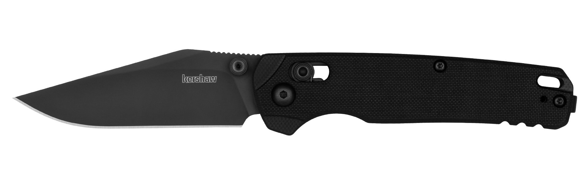 Kershaw Bel Air Clippoint MagnaCut All Black – Premium EDC Taschenmesser mit G10 & DuraLock | Made in USA Kershaw