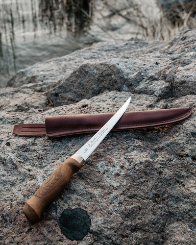 Marttiini Superflex Fischfiletiermesser – Extrem flexibles Filetiermesser, Birkenholzgriff, 10cm, 15cm oder 19 cm