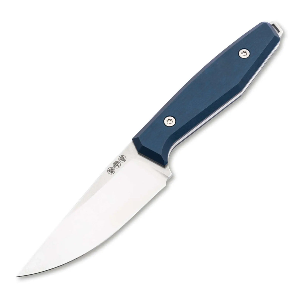 Böker Daily Knives AK1 Droppoint MagnaCut Blue – EDC Fixed Blade, Aluminium Griff, Made in Solingen