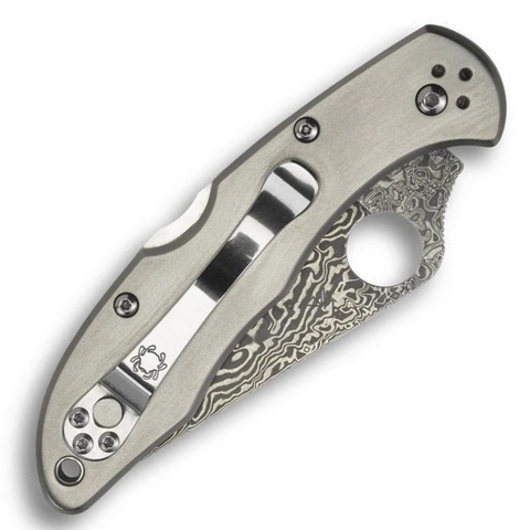 Spyderco C11TIPD Delica 4 – Titanium / Damascus